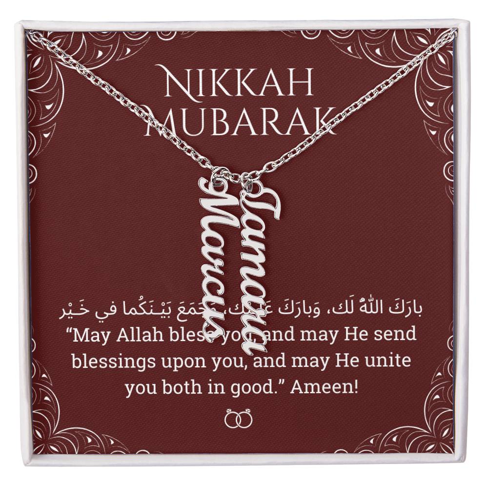 Couple Names Necklace + Dua Card